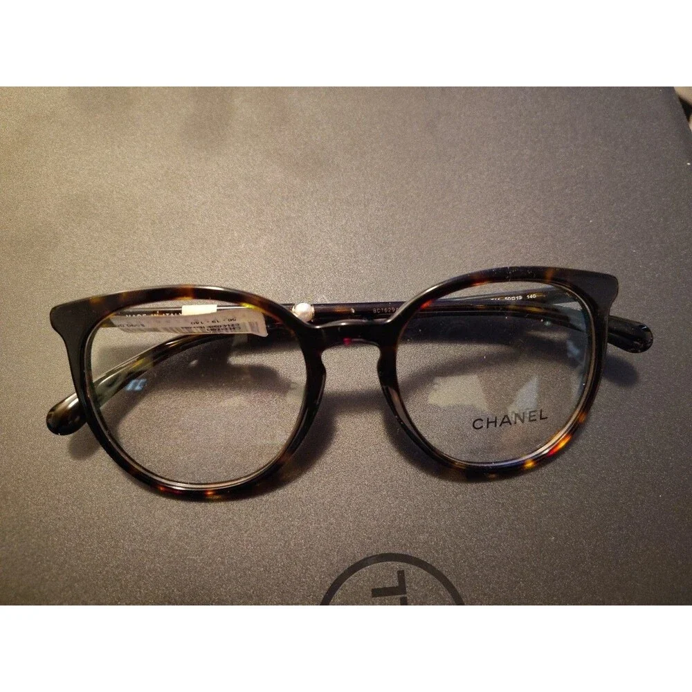 CHANEL Tortoiseshell Round Optical Glasses